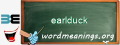 WordMeaning blackboard for earlduck